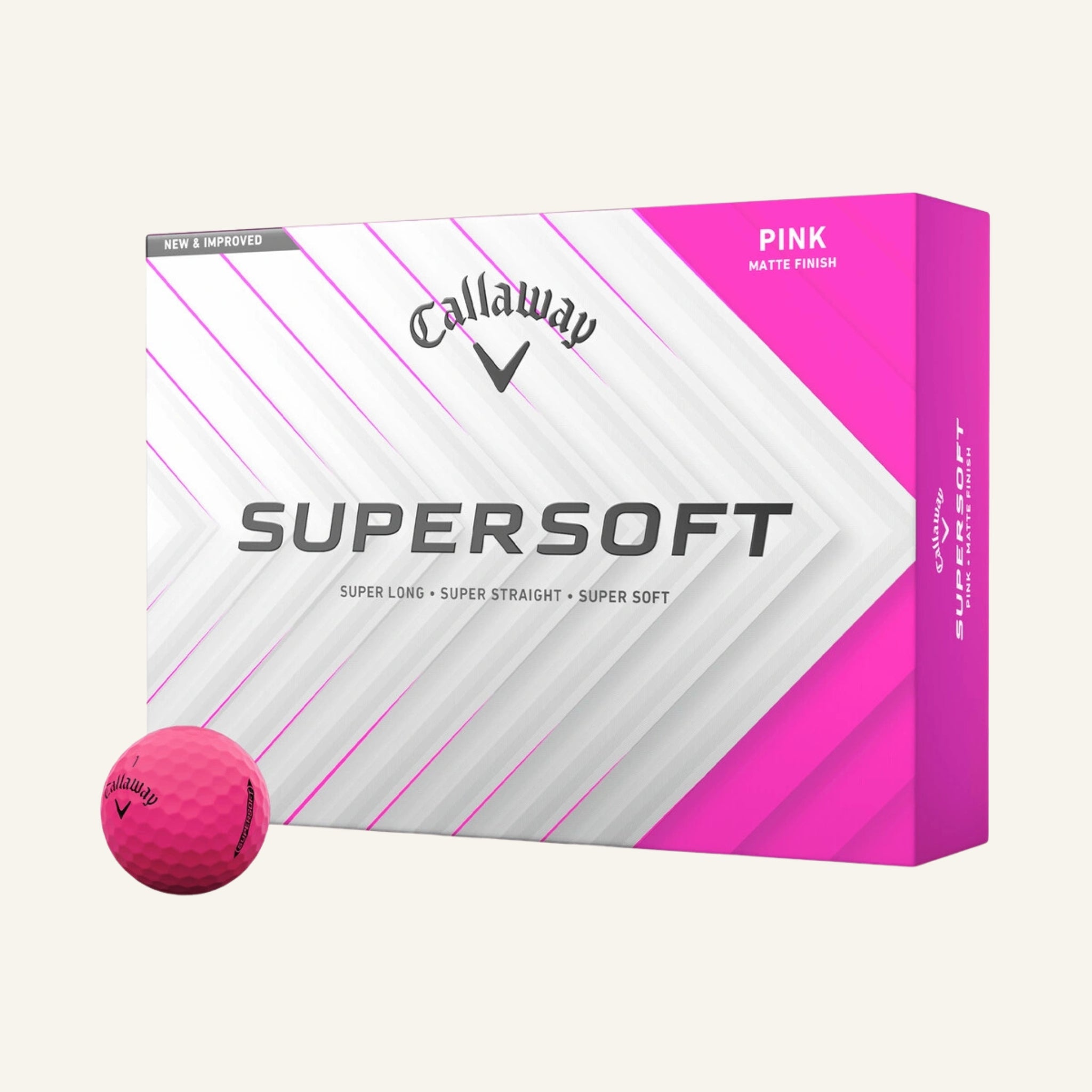 Callaway SuperSoft | Pinkki - Golfpallot omalla painatuksella