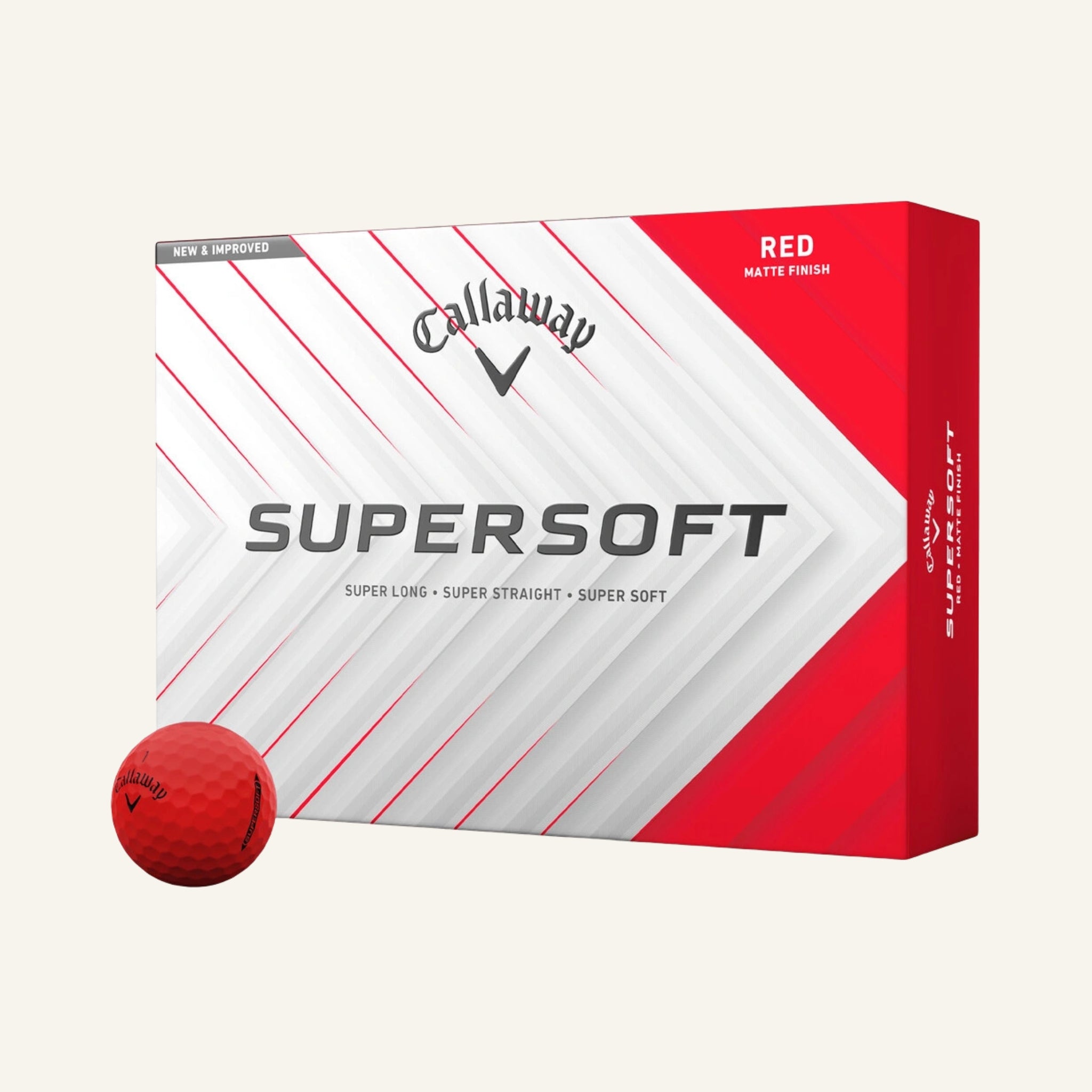 Callaway SuperSoft | Punainen - Golfpallot omalla painatuksella