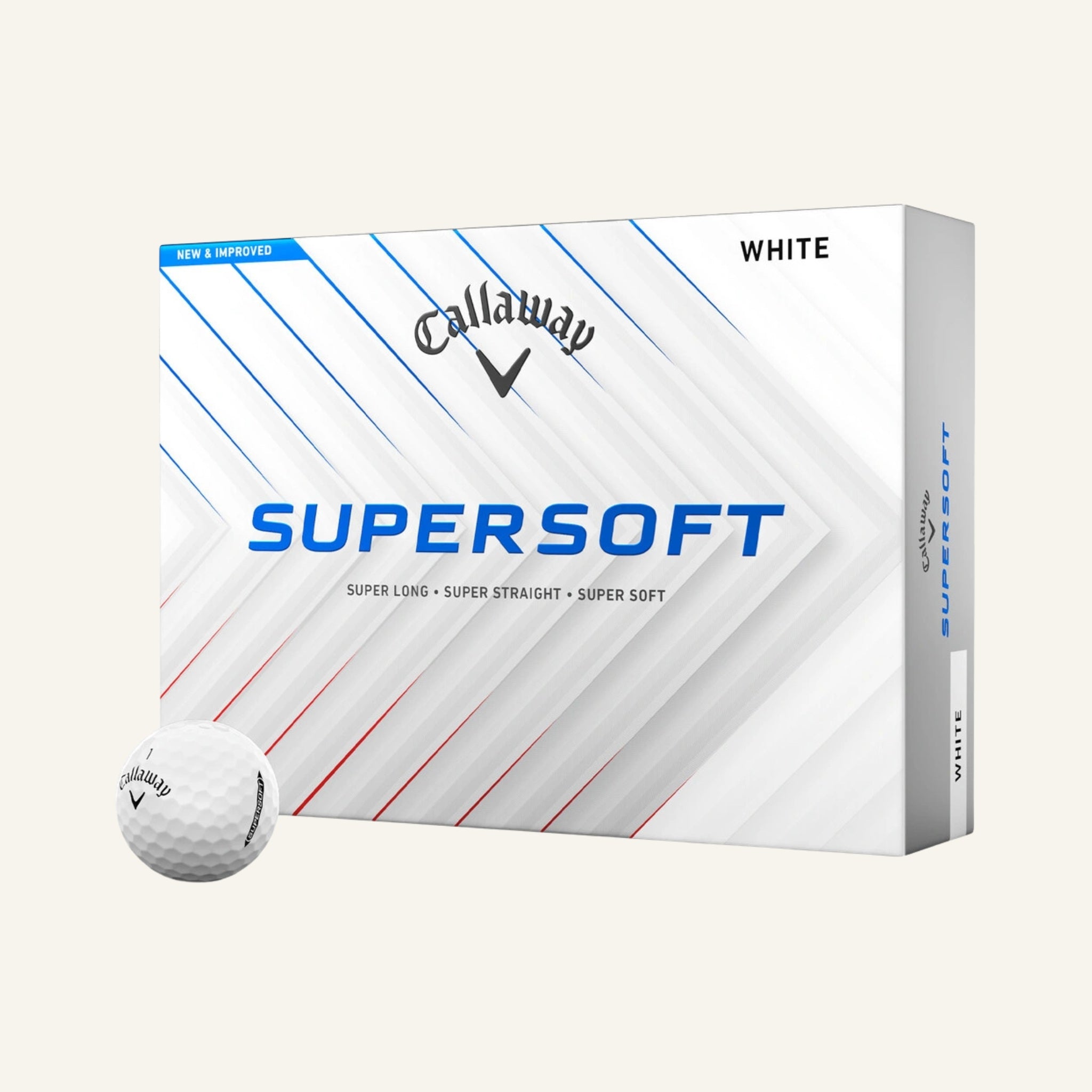 Callaway SuperSoft | Valkoinen - Golfpallot omalla painatuksella