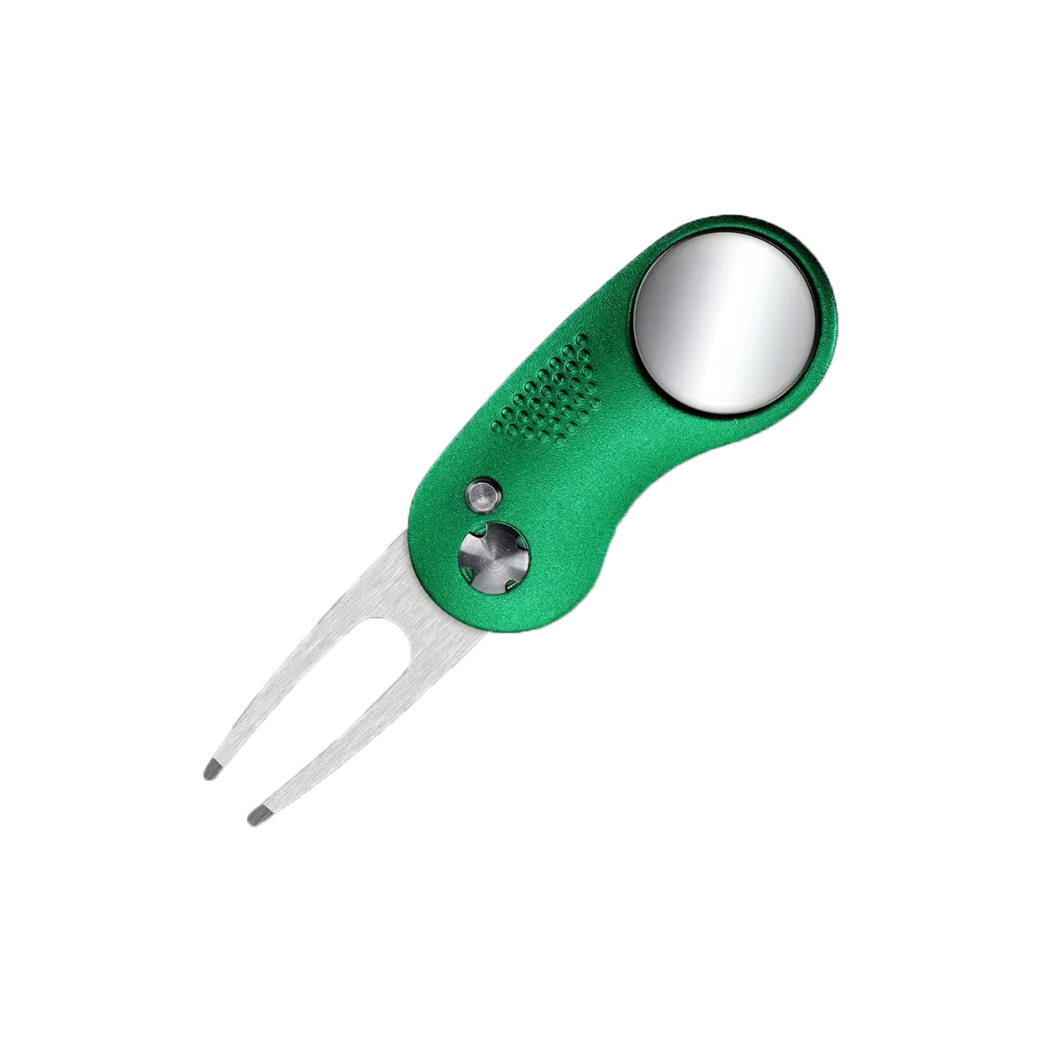 Divot Tool - Kokoontaitettava griinihaarukka personoitavalla merkkausnastalla