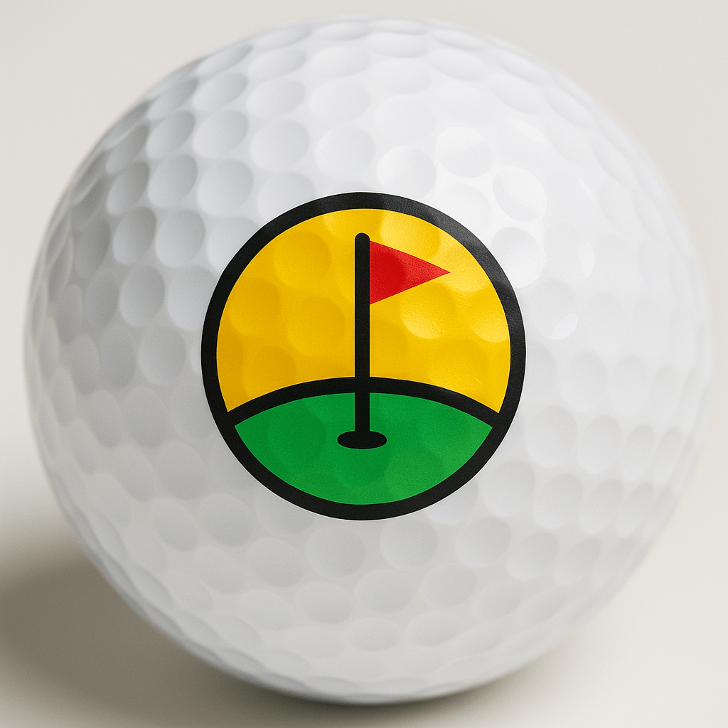 golf logopallot esimerkkikuva kuvitteellisella logolla
