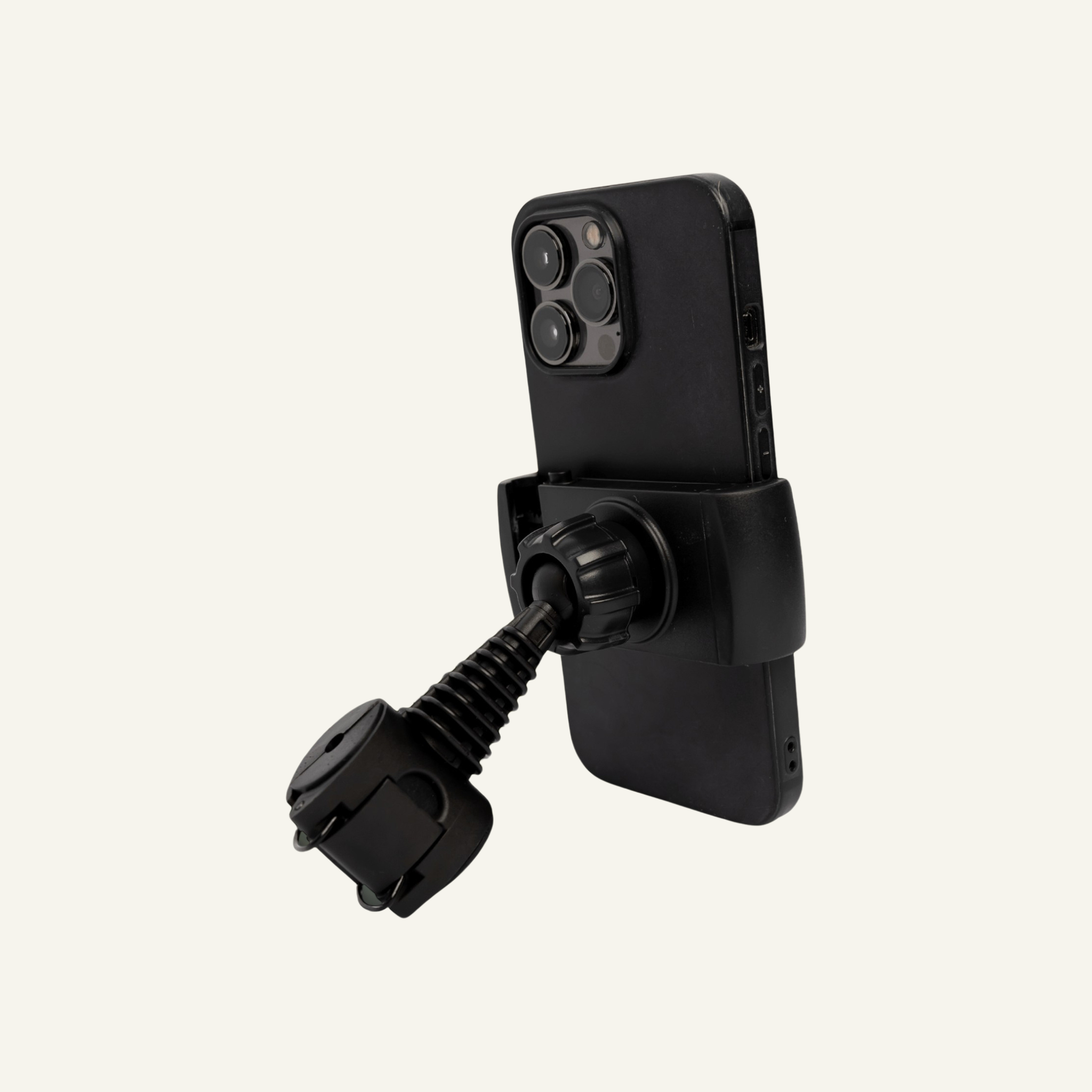 golfswingin kuvausteline puhelimelle musta