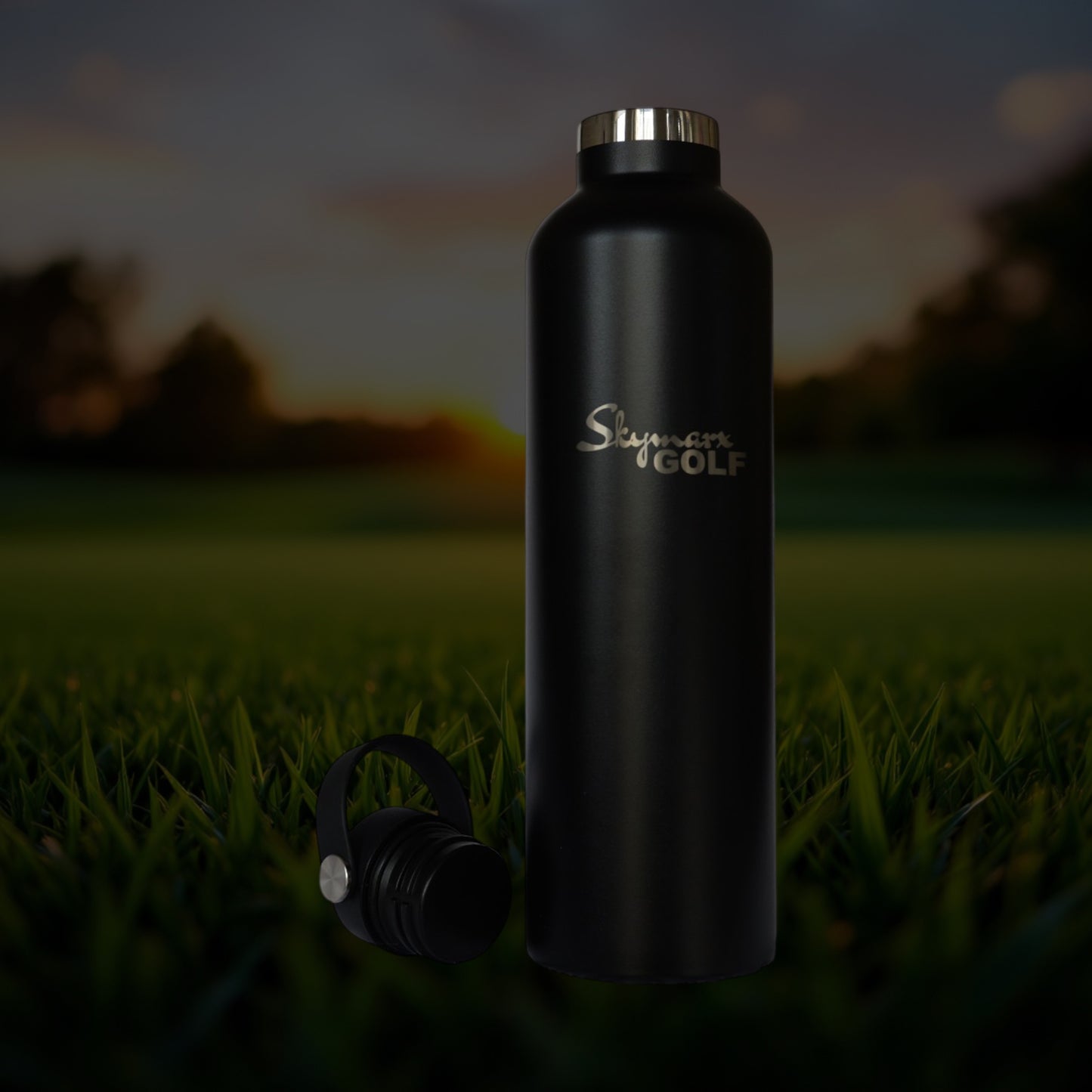metallic water bottle golf