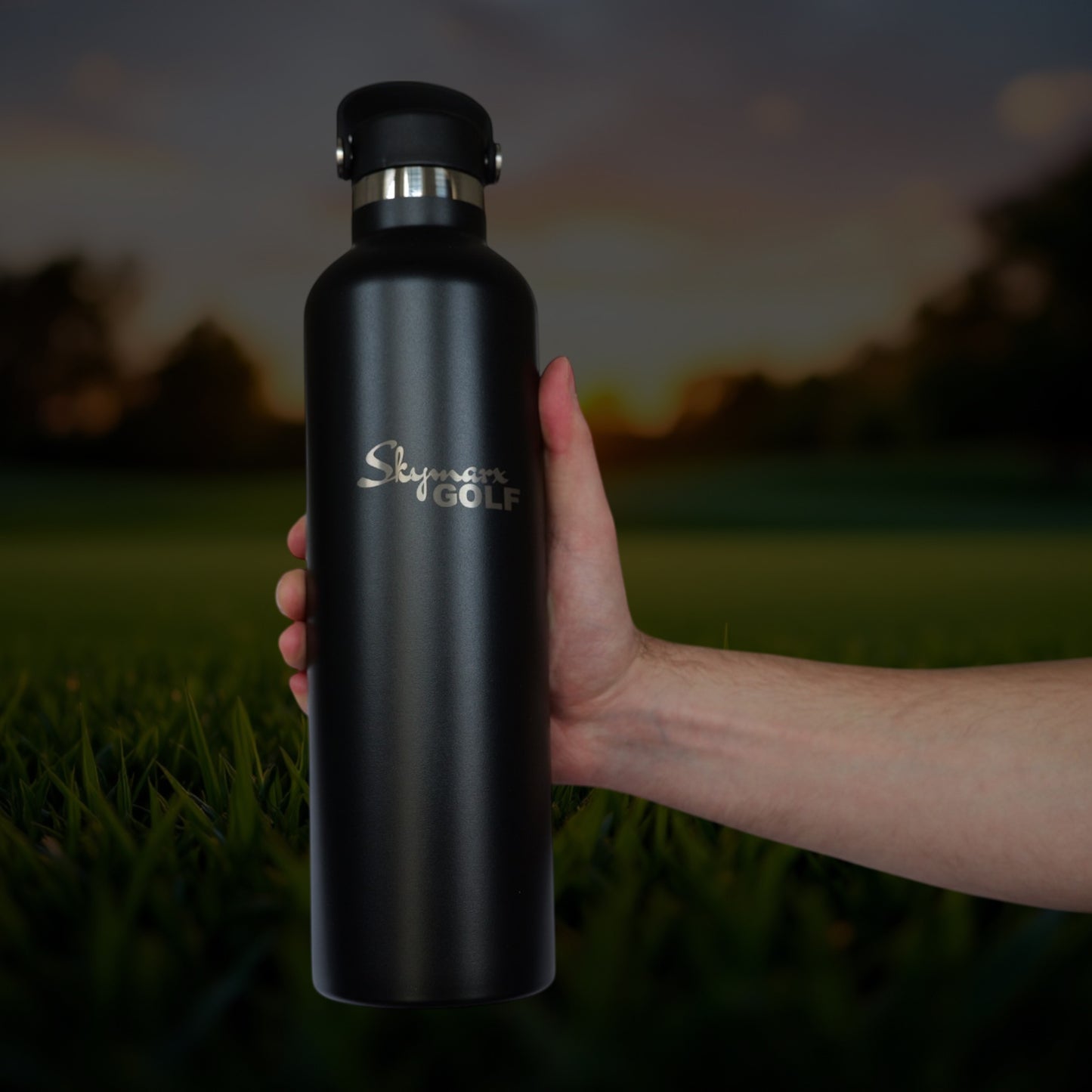 water bottle black