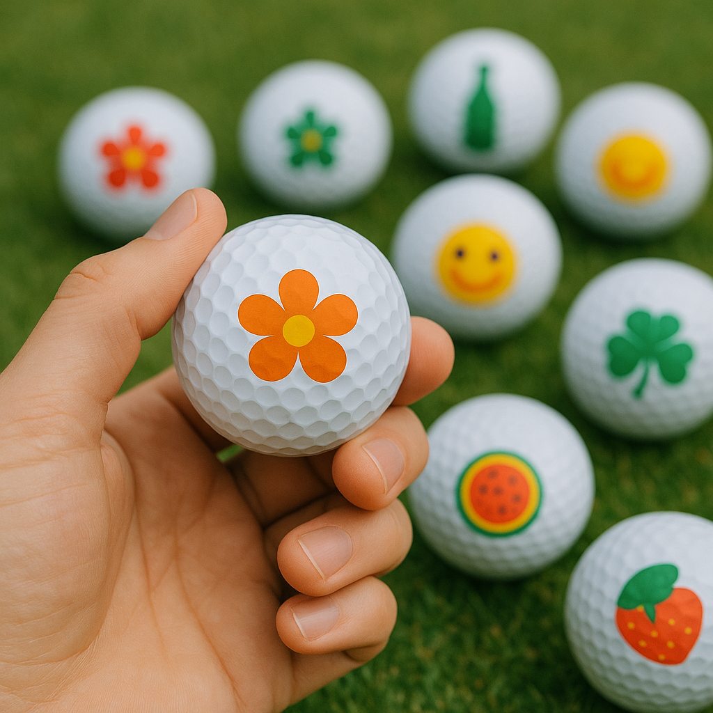 omalla logolla personoidut golfpallot