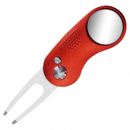 Divot Tool - Kokoontaitettava griinihaarukka personoitavalla merkkausnastalla
