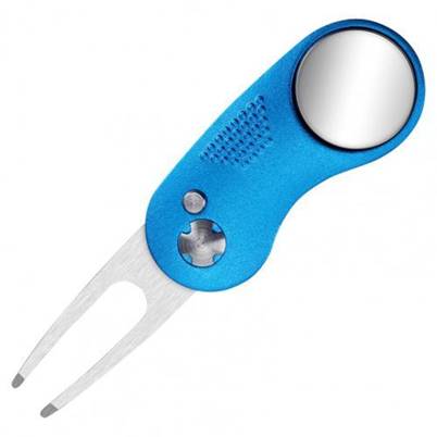 Divot Tool - Kokoontaitettava griinihaarukka personoitavalla merkkausnastalla