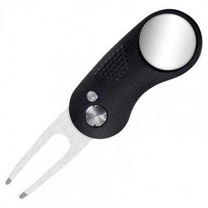 Divot Tool - Kokoontaitettava griinihaarukka personoitavalla merkkausnastalla