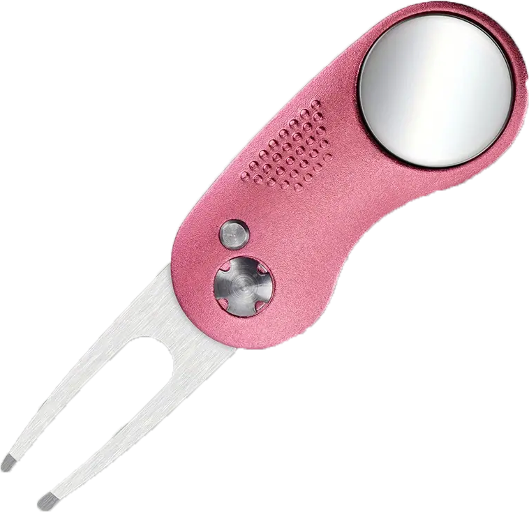 Divot Tool - Kokoontaitettava griinihaarukka personoitavalla merkkausnastalla