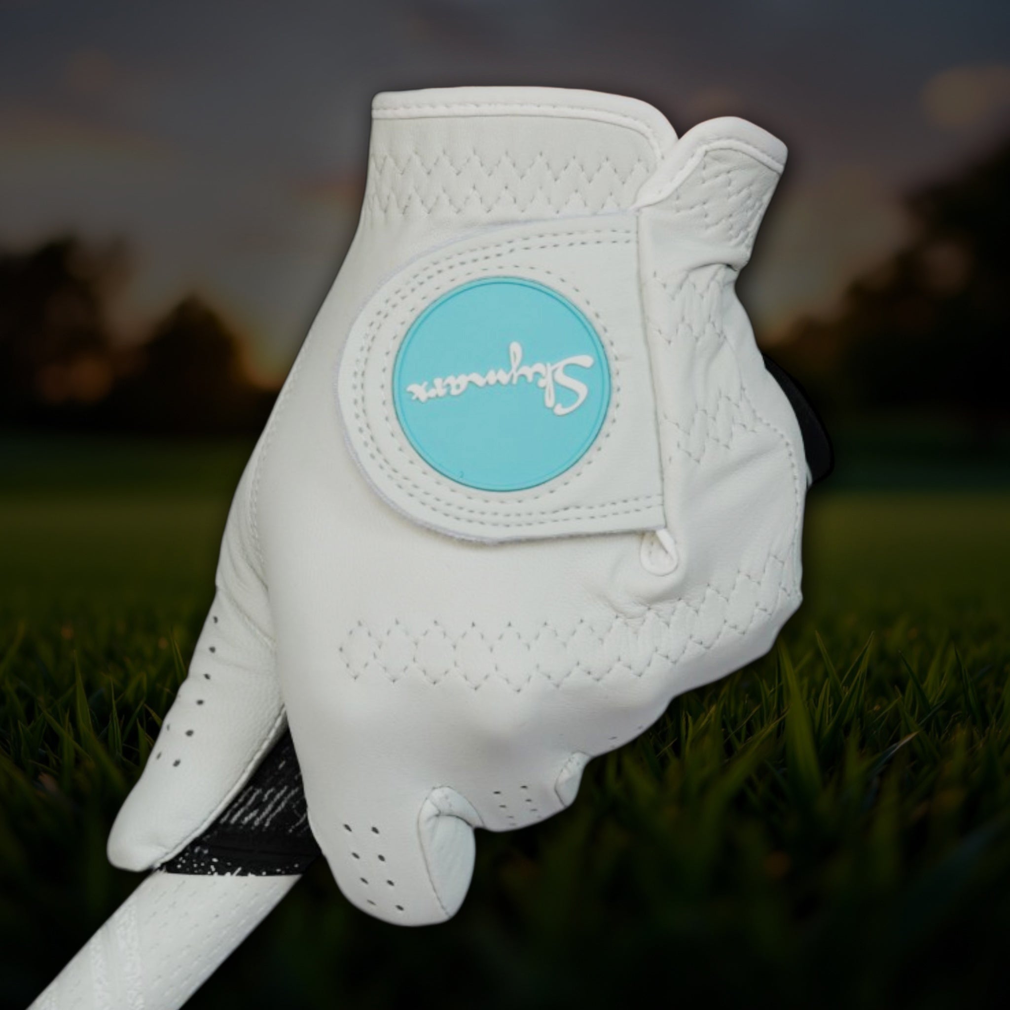 lady cabretta golf glove blue