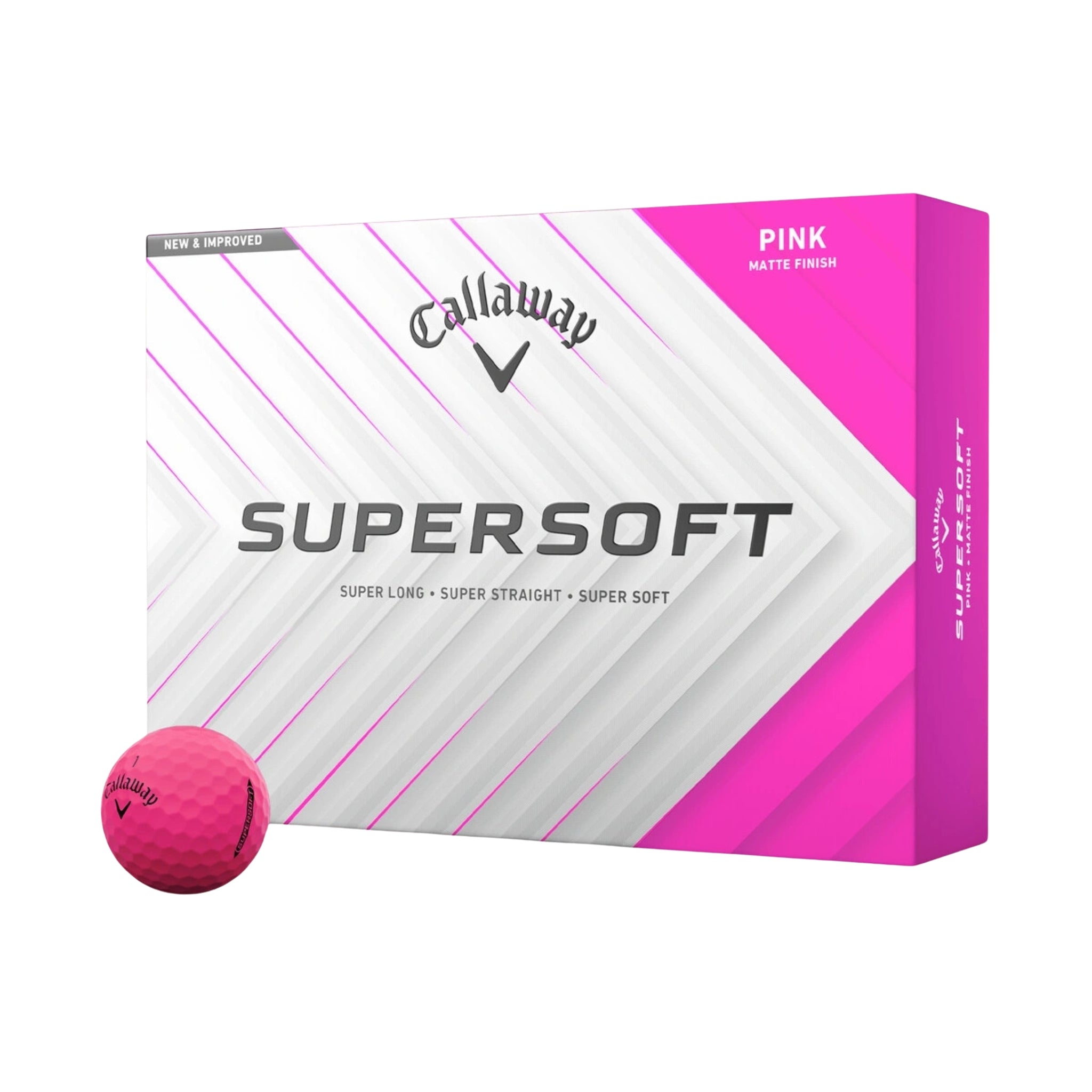 Callaway SuperSoft | Pinkki - Golfpallot omalla painatuksella