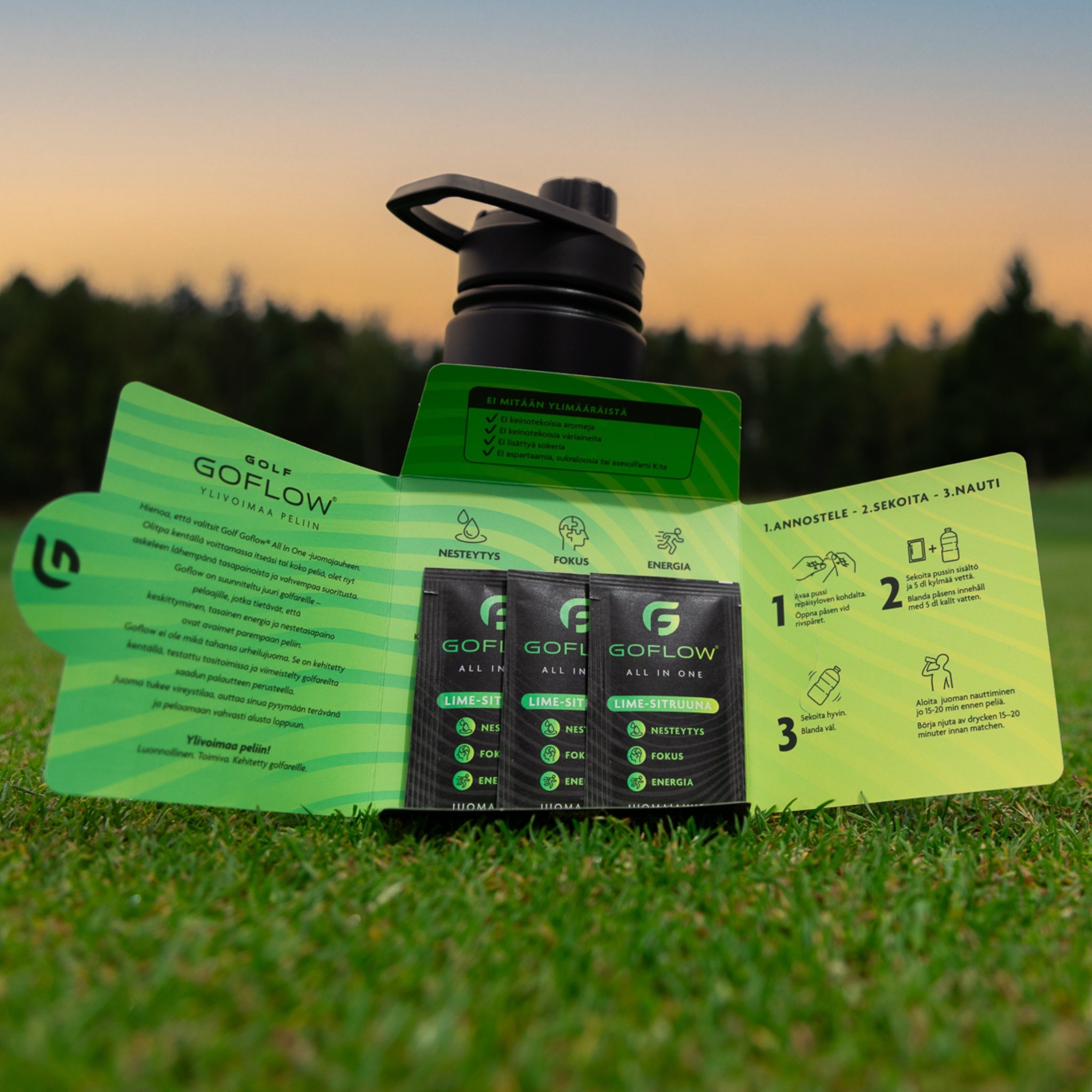 GOFLOW® - Golfarens dryckespulver - 3 dospåsar