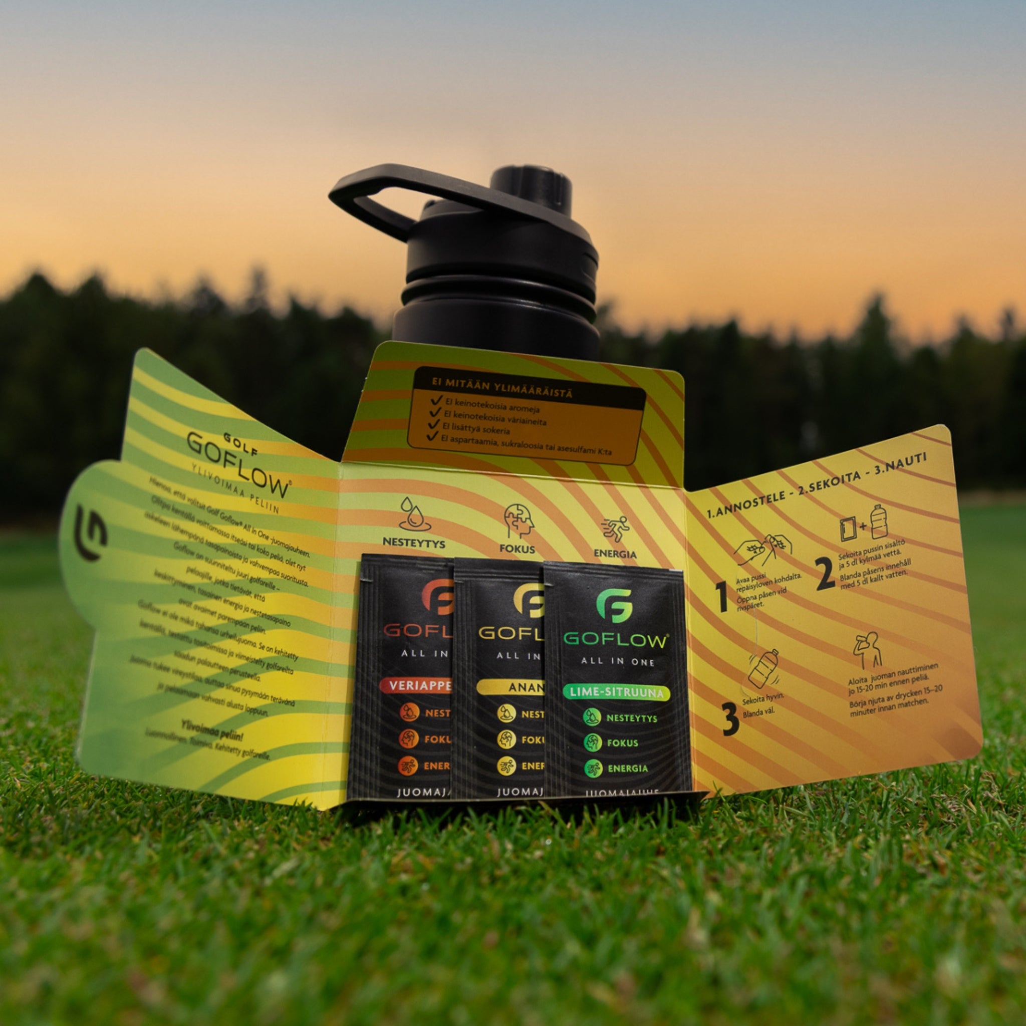 GOFLOW® - Golfarens dryckespulver - 3 dospåsar