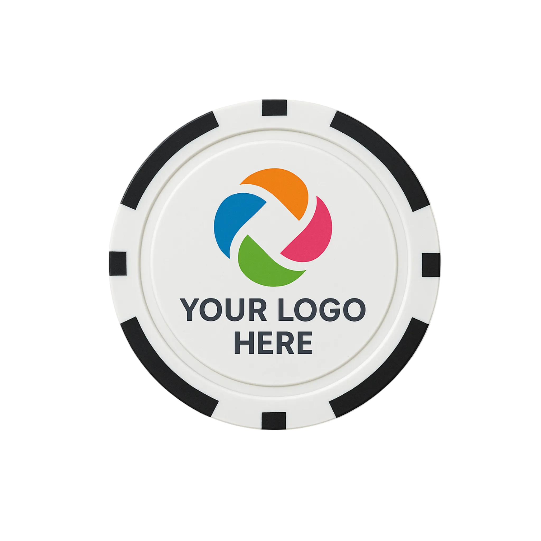 pokerimerkki omalla kuvalla ja logolla