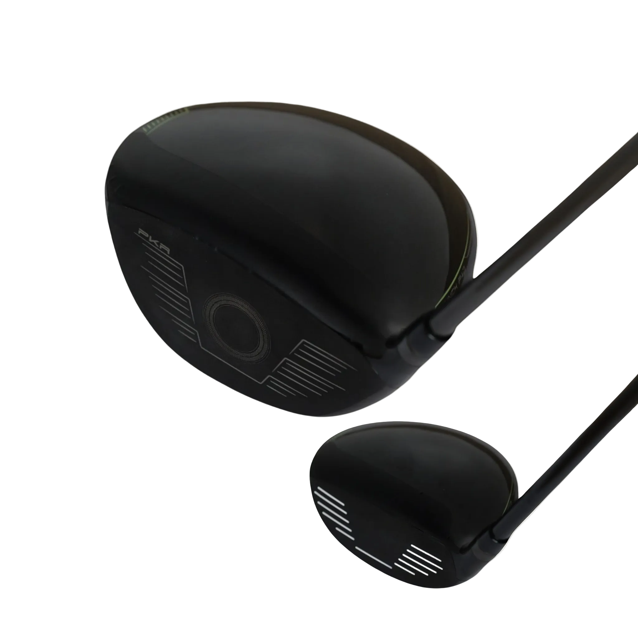 suojakalvot golfmailoihin asennettuna mattamusta kiiltävämusta