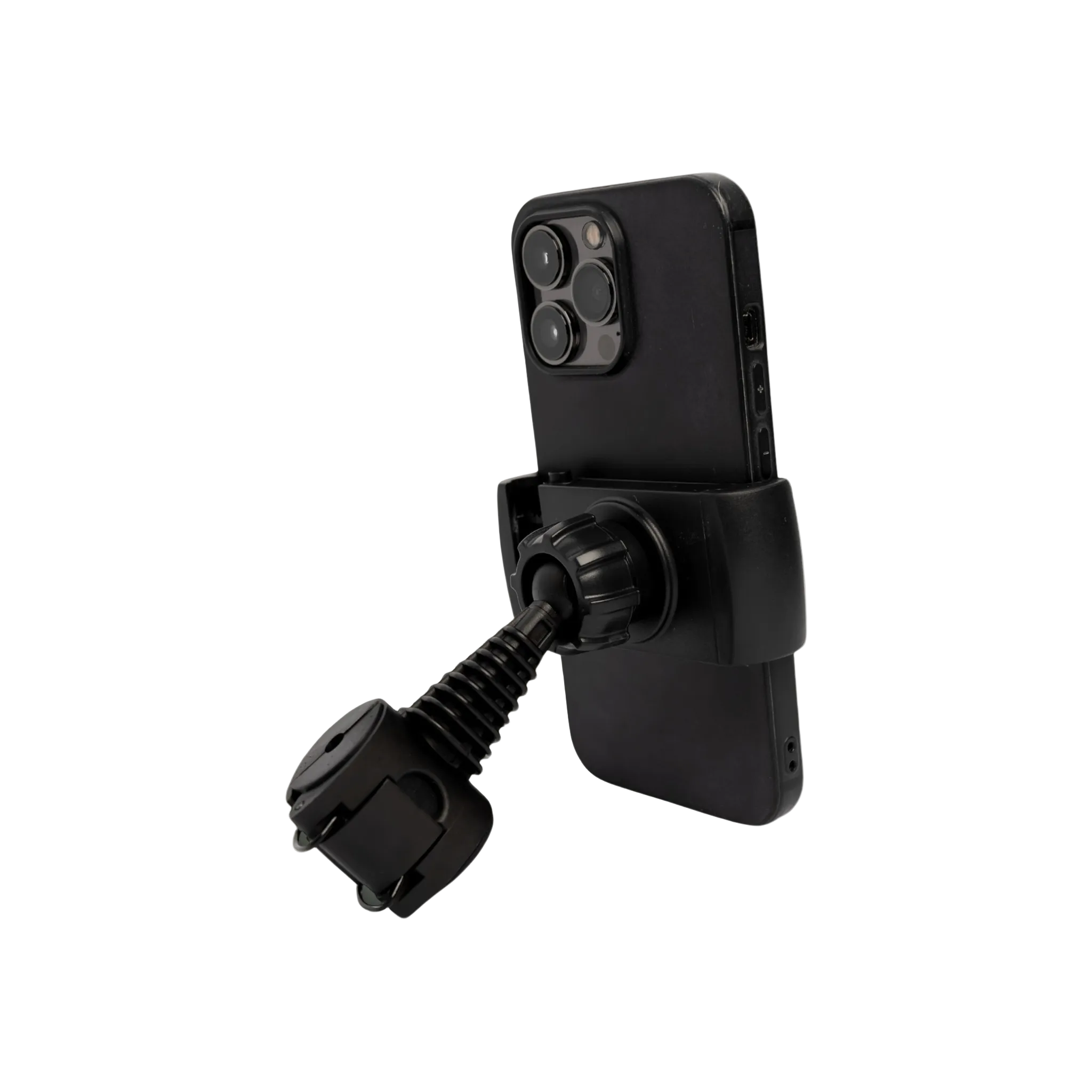 golfswingin kuvausteline puhelimelle musta