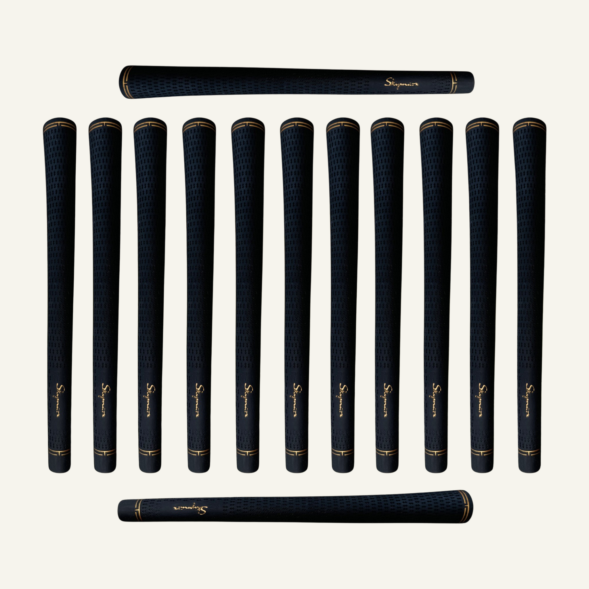 Velvet Golfgrippisetti Musta/Kultainen - 13 grippiä ja vaihtotarvikkeet